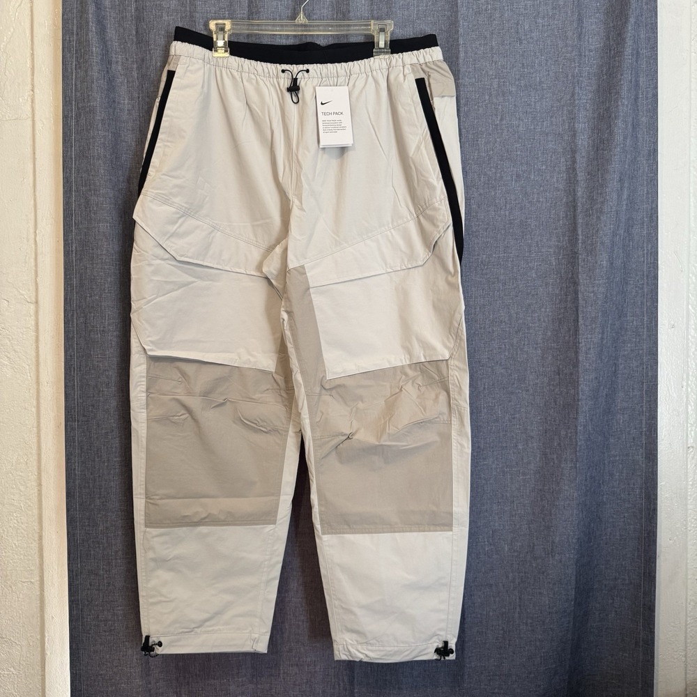 Nike‎ Sportswear Tech Woven Pants Men's XL Light Bone $180 CZ1622 072 NWT